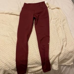Alo XS Burgundy Side Accent Leggings
